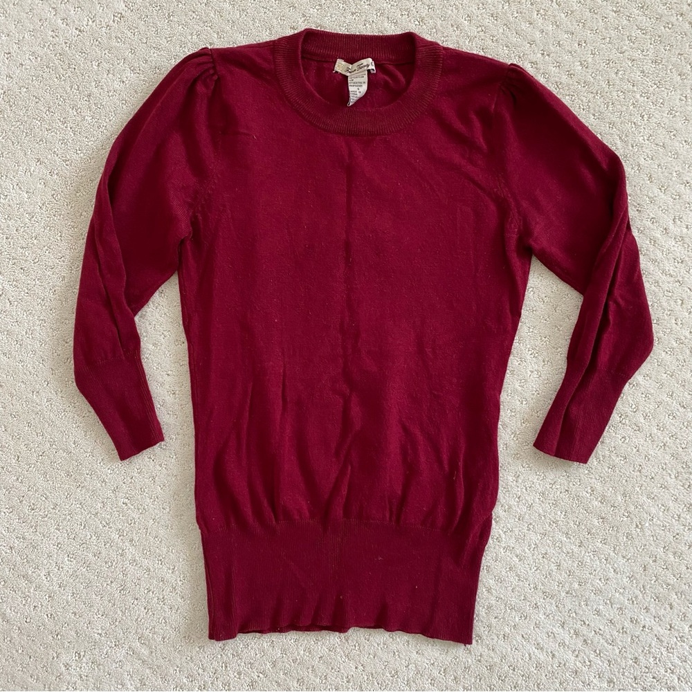 Forever 21 maroon 3/4 sleeve sweater
